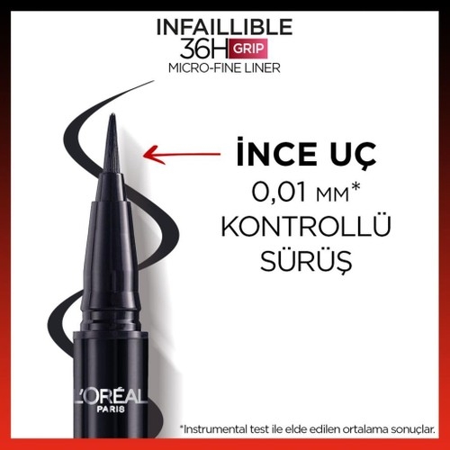 Loreal Infaillible 36H Grip Micro Fine Eyeliner 01 Obsidian - Siyah - 4