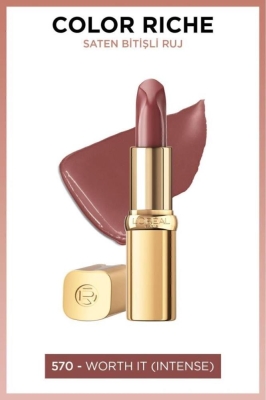 L'Oreal Paris Color Riche Saten Bitişli Ruj - 570 Worth It (Intense) - L'Oreal Paris