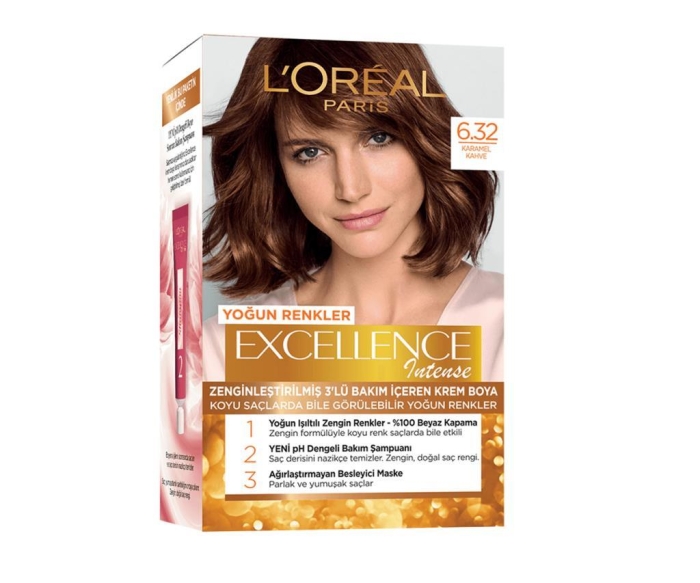 Loreal Paris Excellence Intense 6.32 Karamel Kahve Saç Boyası - 1
