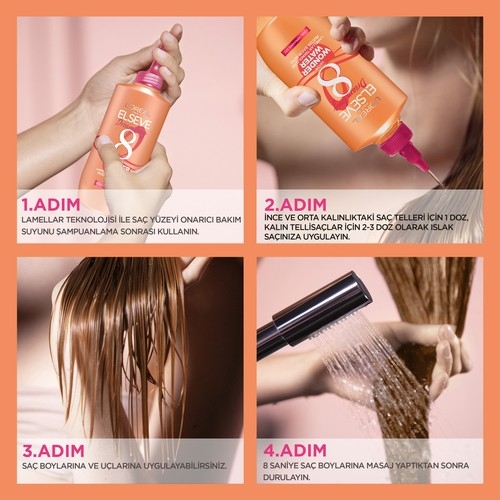 Loreal Paris L'oréal Paris Elseve Dream Long Wonder Water Mucize Bakım Suyu 200ML - 9