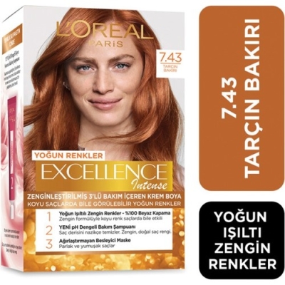 Loreal Paris L'oréal Paris Excellence Intense Saç Boyası - 7.43 Tarçın Bakırı-3600523972340 - Loreal Paris