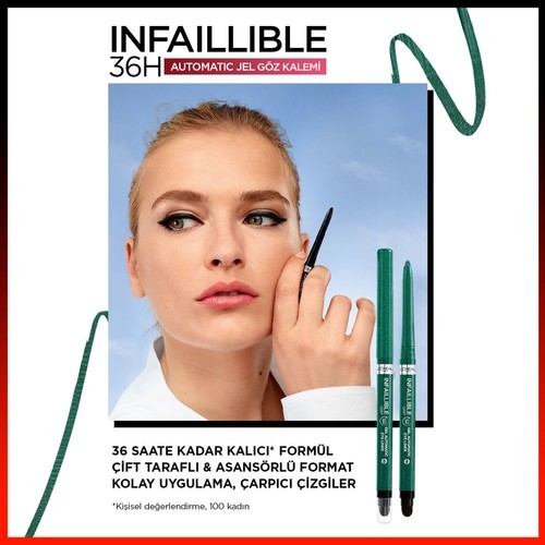 Loreal Paris L'oréal Paris Infaillable Automatic Jel Göz Kalemi - Zümrüt Yeşili - 2