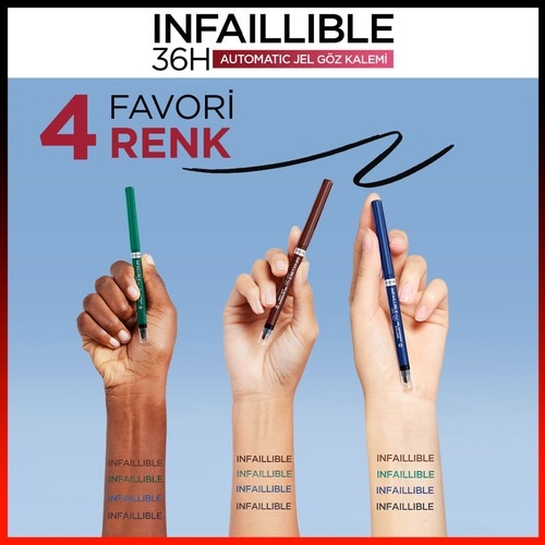 Loreal Paris L'oréal Paris Infaillable Automatic Jel Göz Kalemi - Zümrüt Yeşili - 6