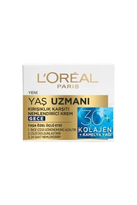 L'Oreal Paris Yaş Uzmanı 30+ Kırışıklık Karşıtı Nemlendirici Gece Kremi 50 Ml - Loreal Paris