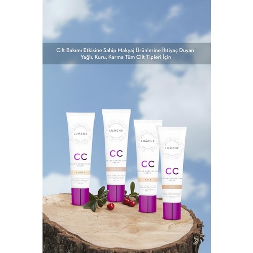 Lumene CC Cream Shade Fair-7 Etkili Renk Dengeleyici CC Krem SPF 20 Açığa Yakın - 4