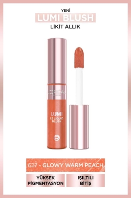 Lumi Blush Likit Allık - 627 Glowy Warm Peach - L'Oreal Paris