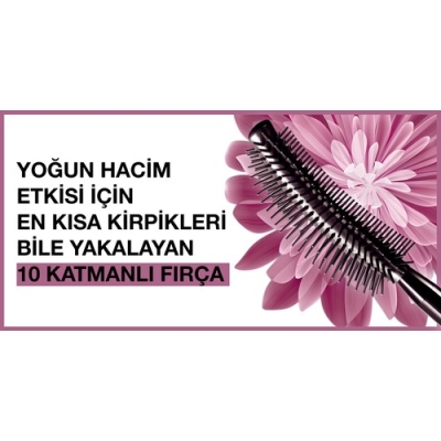 Maybelline Lash Sensational Yelpaze Etkili Suya Dayanıklı Siyah Maskara - 11