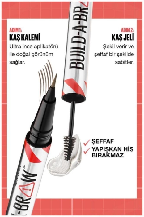 Maybelline New York Build a Brow 2in1 Kaş Kalemi ve Jeli Deep 260 - 4
