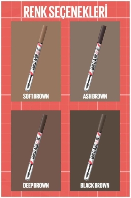 Maybelline New York Build a Brow 2in1 Kaş Kalemi ve Jeli Deep 260 - 5