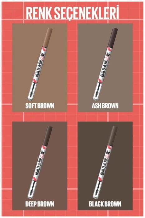 Maybelline New York Build a Brow 2in1 Kaş Kalemi ve Jeli Deep 260 - 5