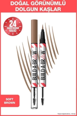 Maybelline New York Build a Brow 2in1 Kaş Kalemi ve Jeli Soft Brown 255 - Maybelline New York