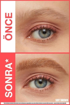 Maybelline New York Build a Brow 2in1 Kaş Kalemi ve Jeli Soft Brown 255 - 3