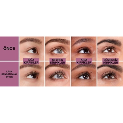 Maybelline New York Lash Sensational Yelpaze Etkili Siyah Maskara - 5
