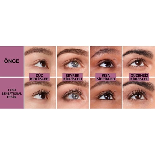 Maybelline New York Lash Sensational Yelpaze Etkili Siyah Maskara - 5