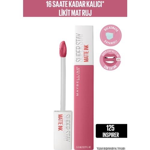 Maybelline Super Stay Matte Ink Likit Mat Ruj - 125 Inspirer - Pembe - 8