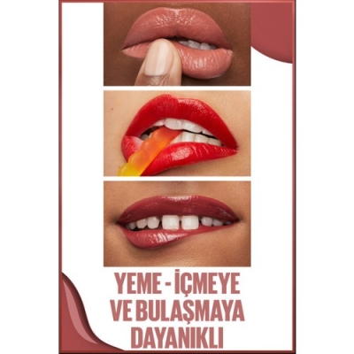 Maybelline New York Super Stay Vinyl Ink Uzun Süre Kalıcı Likit Parlak Ruj 120 Punchy - 3