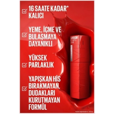 Maybelline New York Super Stay Vinyl Ink Uzun Süre Kalıcı Likit Parlak Ruj 55 Royal - 4