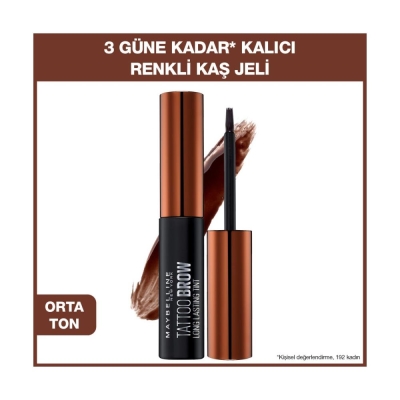 Maybelline New York Tattoo Brow Geçici Kaş Dövmesi - Orta Ton - Maybelline New York