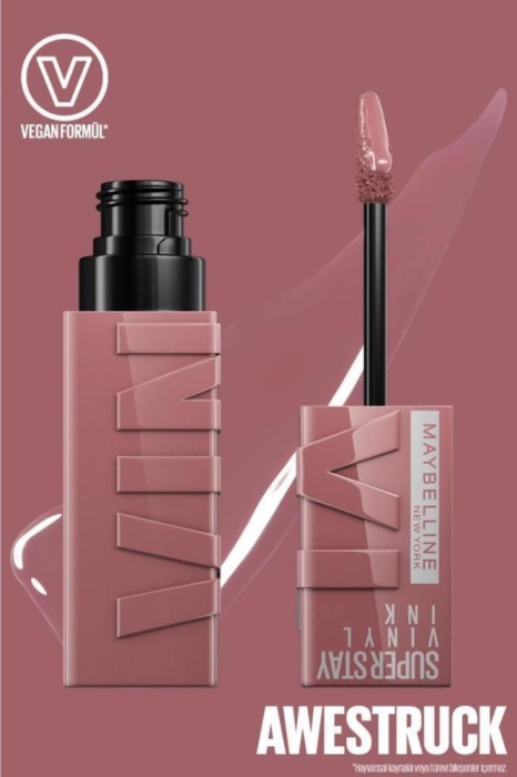 Maybelline Super Stay Vinyl Ink Uzun Süre Kalıcı Likit Parlak Ruj 110 Awestruck - 2