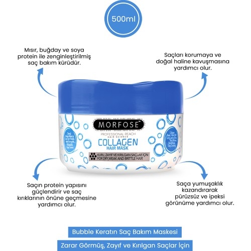 Morfose 2İn1 Collagen Saç Bakım Maskesi 500Ml. - 2