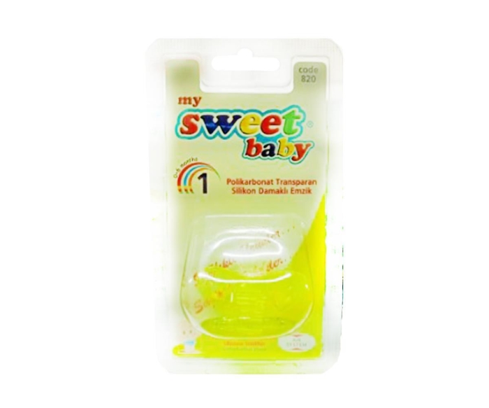 my sweet baby 0-6 Ay Silikon Emzik No: 1 sarı - 1