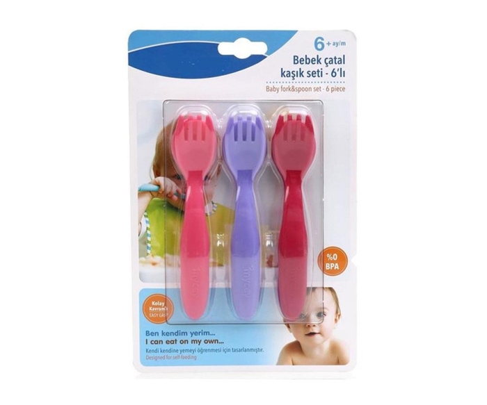 Mycey Bebek Çatal - Kaşık Seti 6'lı Erkek - 2