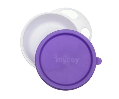Mycey Kapaklı Mama Tabağı - Mor - MYCey