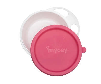Mycey Kapaklı Mama Tabağı - Pembe - MYCey