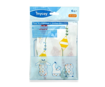 Mycey Tek Kullanımlık Bebek Önlüğü - 10'lu - 2