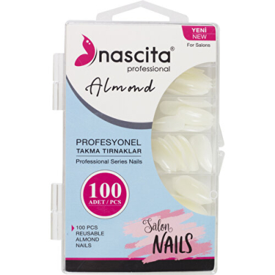 Nascita 100'lü Kutulu Almond Takma Tırnak - 166 - Nascita