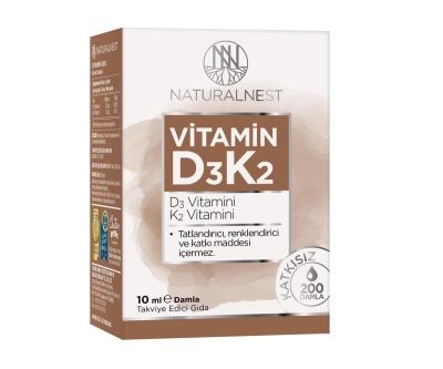 Natural Nest Vitamin D3 K2 Damla - 10 Ml - Natural Nest