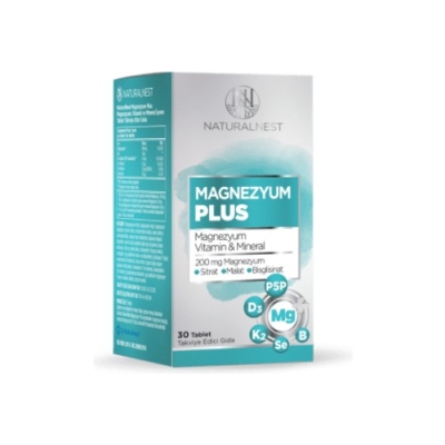Naturalnest Magnezyum 200 Mg 30 Tablet - Naturalnest