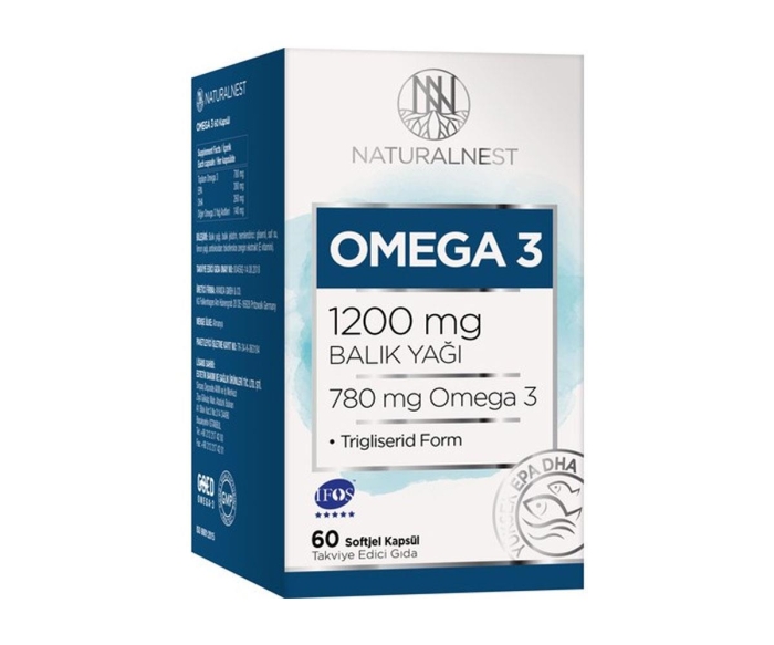 NaturalNest Omega 3 Balık Yağı 1200 Mg 60 Kapsül - 1