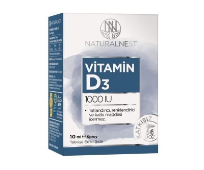 NaturalNest Vitamin D3 1000 IU 10 ml Sprey - Natural Nest