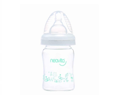 Neavita Geniş Ağız Isıya Dayanıklı Cam Biberon 120 Ml - Neavita