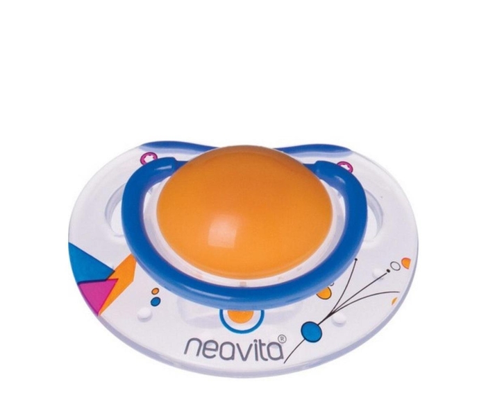 Neavita Ortodontik Emzik Desenli (6 Ay+) Turuncu - 1