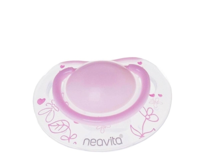 Neavita Ortodontik Gece Emziği Desenli (0 Ay+) - Pembe - Neavita