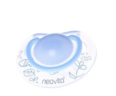 Neavita Ortodontik Silikon Emzik Desenli (BPA%0) 0 Ay+ / Açık Mavi - Neavita