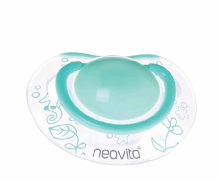 Neavita Ortodontik Silikon Gece Emziği Desenli (BPA%0) 0 ay+ / Koyu Yeşil - 1