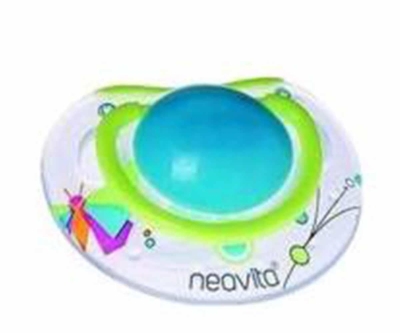 Neavita Ortodontik Silikon Gece Emziği Desenli (BPA%0) 3 ay+ / Mavi - Neavita