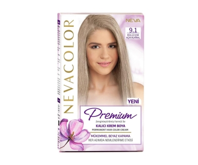 Nevacolor Premium Kalıcı Krem Set Boya 9.1 Küllü Çok Açık Kumral Preset - Neva