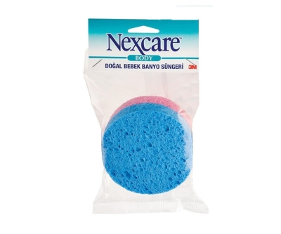Nexcare Body Doğal Bebek Banyo Süngeri - Mavi Pembe - Nexcare