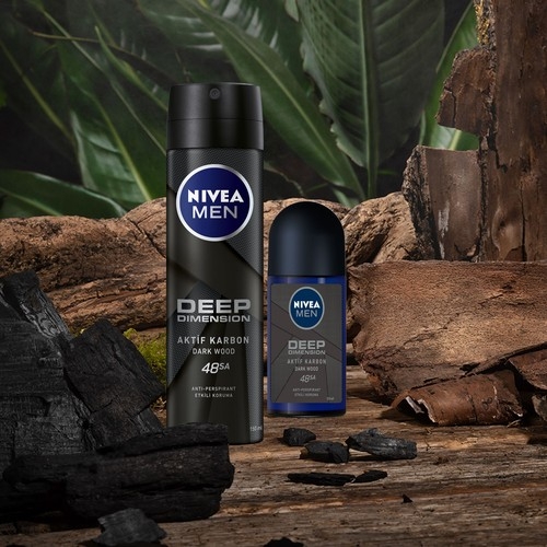 NIVEA Men Erkek Sprey Deodorant Deep Dimension 48 Saat Anti-perspirant Koruma 150ml,Erkeksi Koku - 3