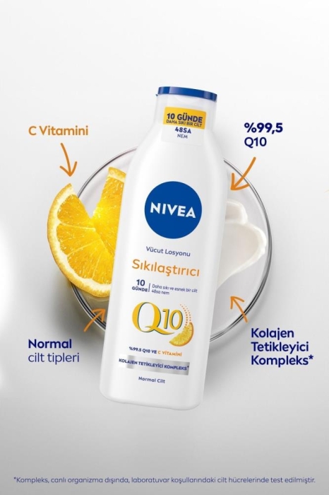 NIVEA Q10 Sıkılaştırıcı Vücut Losyonu 250ml, C Vitamini, 10 Günde Sıkılaşma, Nemlendirici, Esnek Cilt - 3