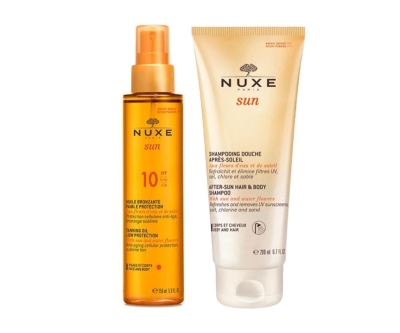 Nuxe Bronzlaştırıcı Yüz Ve Vücut Yağı Spf10 150 Ml + Güneş Sonrası Nemlendirici Saç Ve Vücut Şampuan - Nuxe