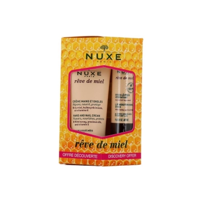 Nuxe Reve De Miel Hand And Nail Cream 30ML - Lip Stick Dudak Bakımı 4g - Nuxe
