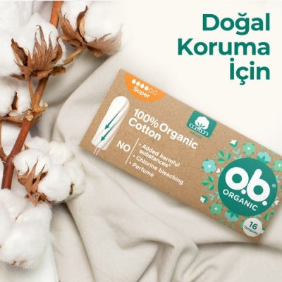 O.B. O.b Organic Super Tampon 16'lı Paket - 4