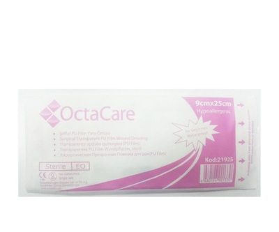 Octacare Şeffaf Su Geçirmez Yara Örtüsü - 9CMX25CM - Tekli - Octacare