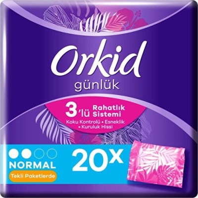 Orkid Günlük Ped Günlük Koruma Tekli lerde - Orkid