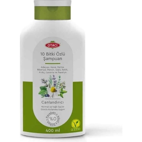 Otacı 10 Bitki Özlü Canlandırıcı Şampuan 400 ml Normal ve Yağlı Saçlar - 1